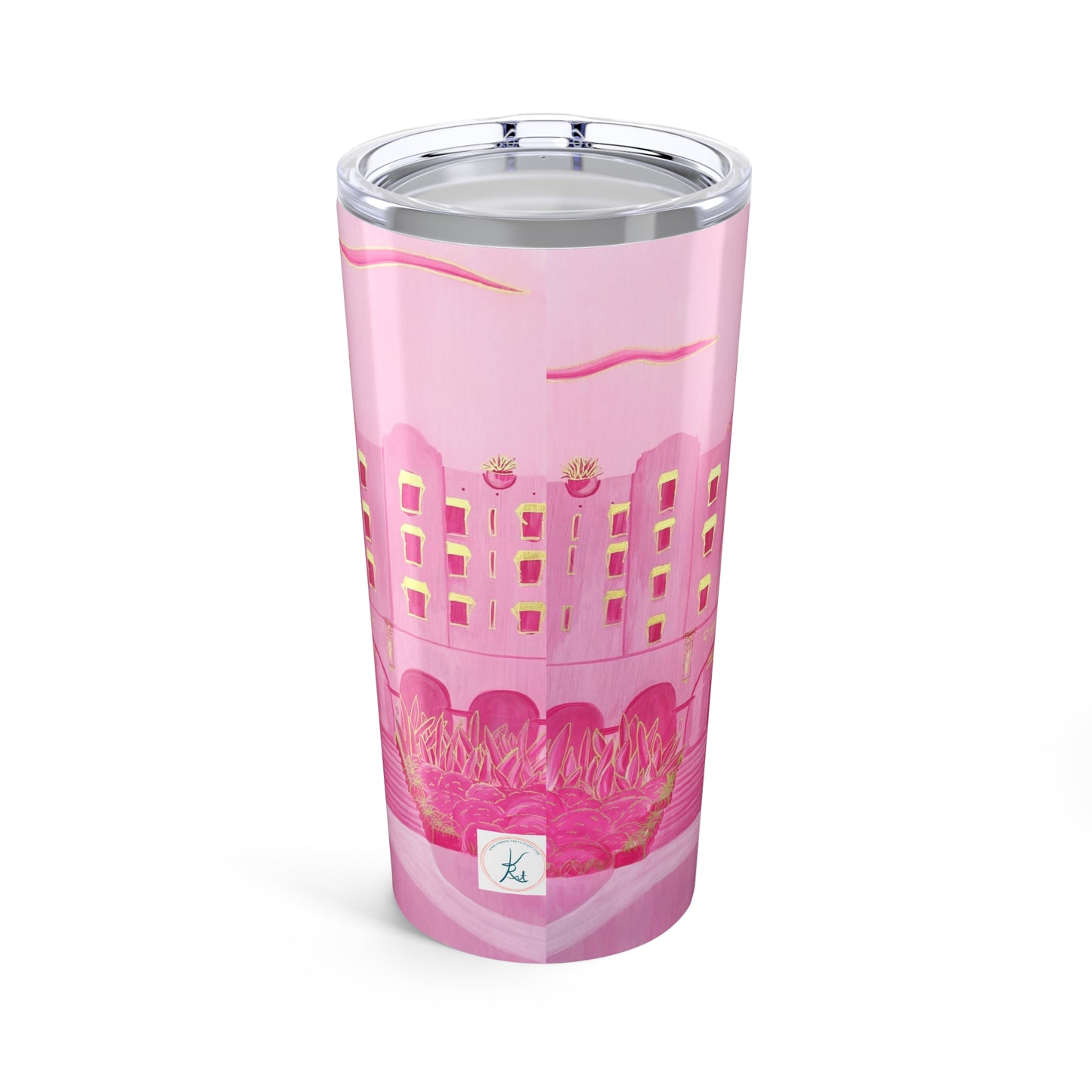 Royal Hawaiian Resort Pink Monochrome 20oz Tumbler — Insulated Stainless Steel