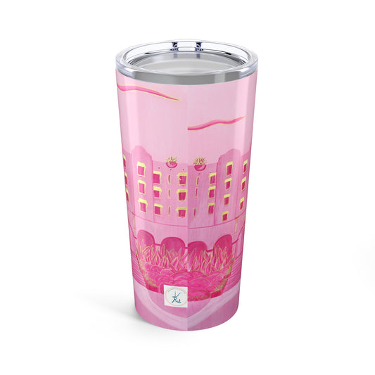 Royal Hawaiian Resort Pink Monochrome 20oz Tumbler — Insulated Stainless Steel