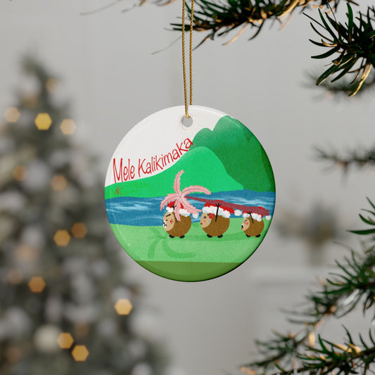 #2 Coconut Family Christmas Ceramic Ornaments (1pcs, 5pcs, 10pcs)