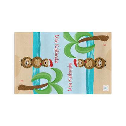 Coconut Family Christmas Palm Soft Tea Towel