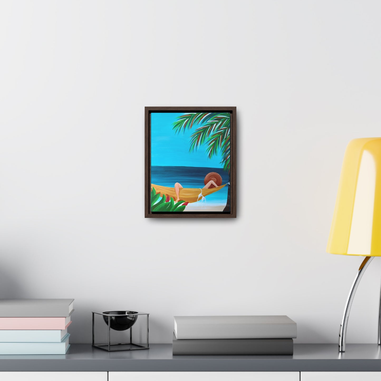 Lazy Day canvas print, framed