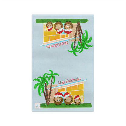Christmas Coconuts Soft Tea Towel