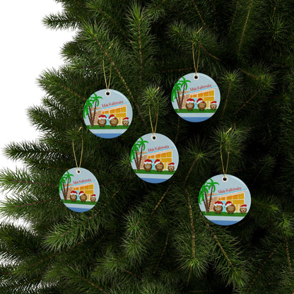 #1 Coconut Family Christmas Ceramic Ornaments (1pcs, 5pcs, 10pcs)
