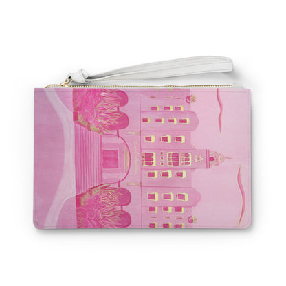 Royal Hawaiian Vegan Leather Clutch Bag — Saffiano Wristlet for Nights Out