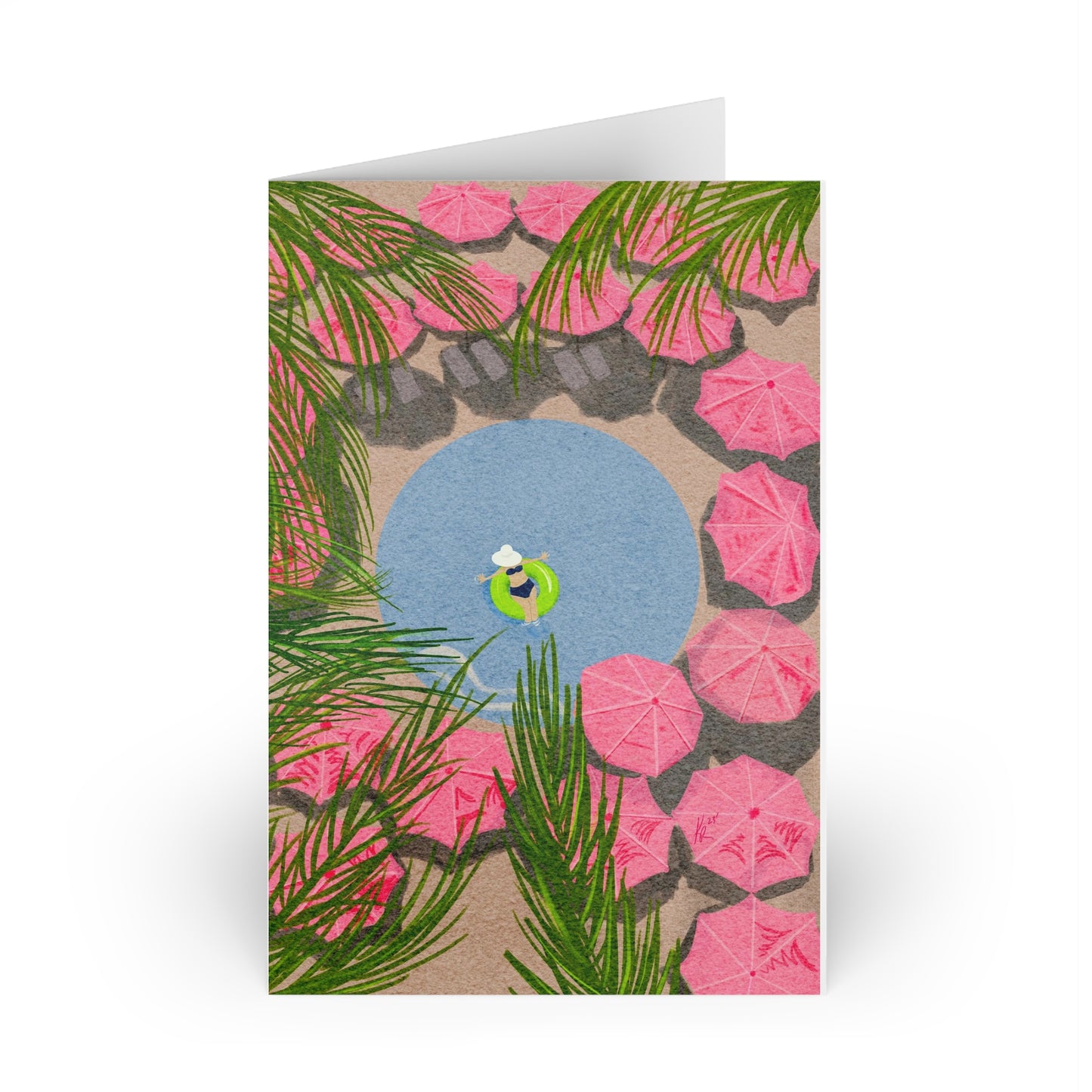 The Royal Hawaiian Pool, Blank Note Cards (1 or 10-pcs)