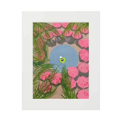 The Royal Hawaiian Pool, 11x14" Mat Giclee Prints