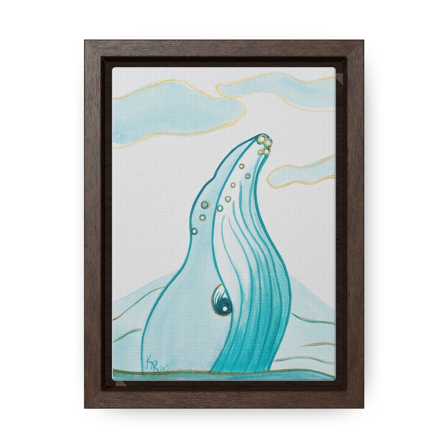 Dreamy Whale, Canvas, Framed