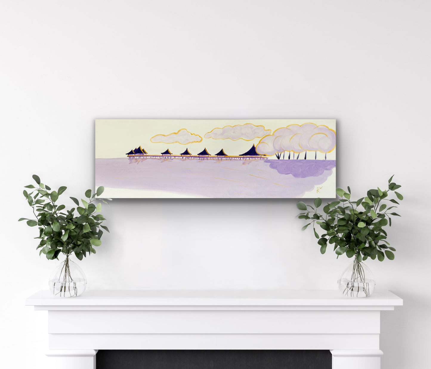 Tahitian Huts 10x30"