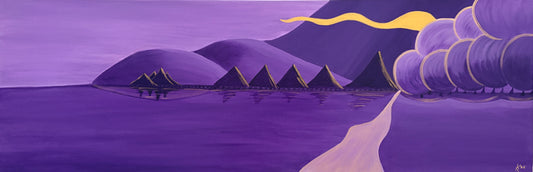 Tahitian Huts 10x30"