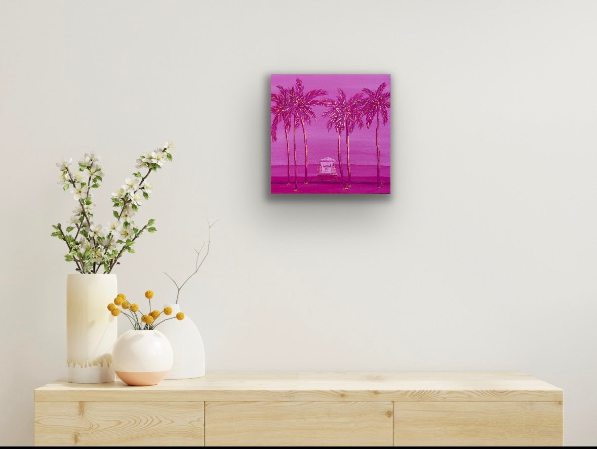 Kaimana Beach Lifeguard stand, Waikiki  12”x12"