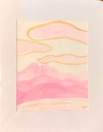 Vertical Pink Landscape 11x14"