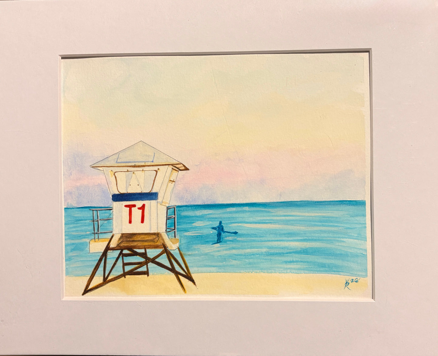 White Plains Lifeguard Stand, Oahu 11x14"