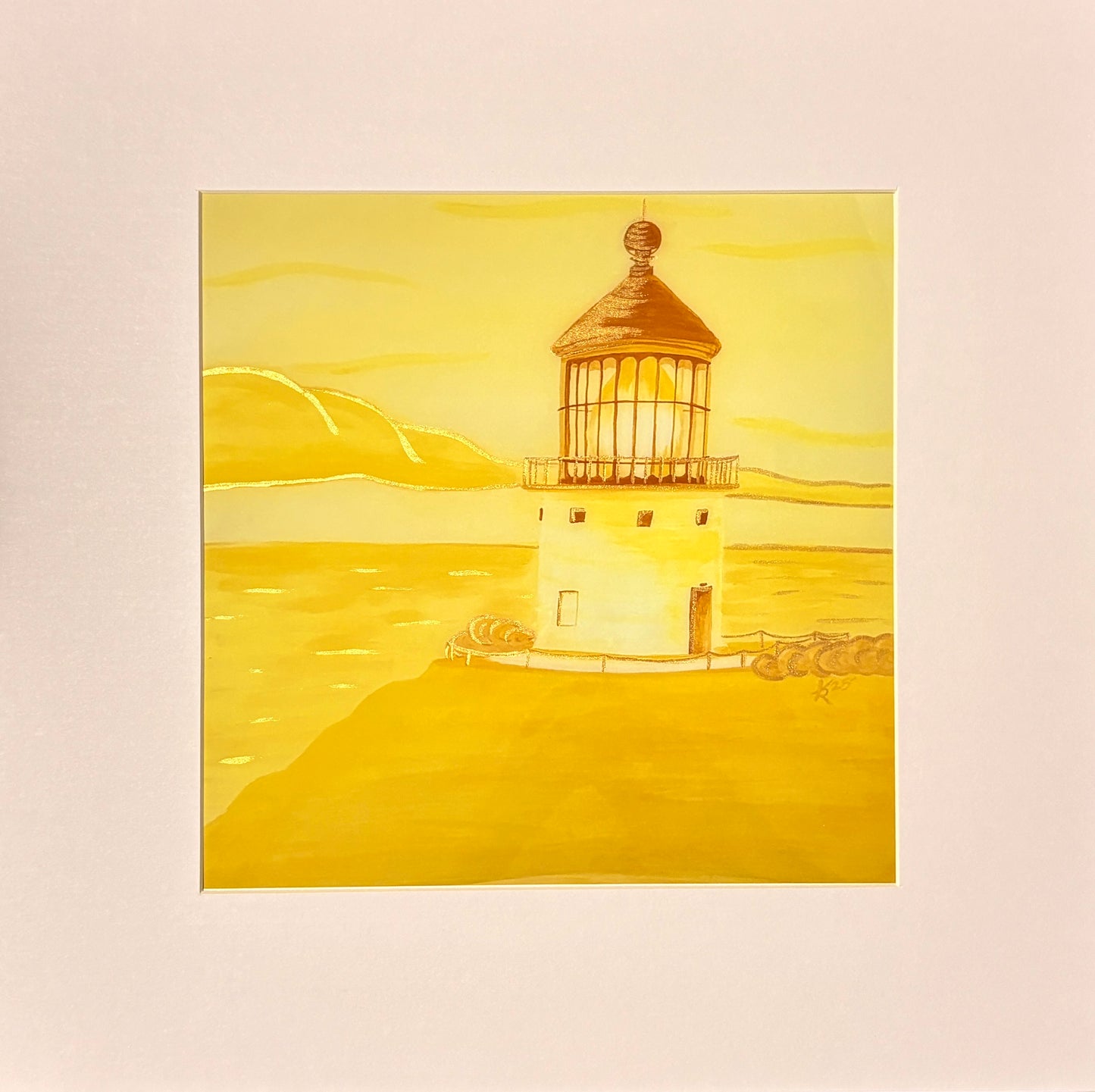 Makapuu Lighthouse 7.5 x 7.5" with mat