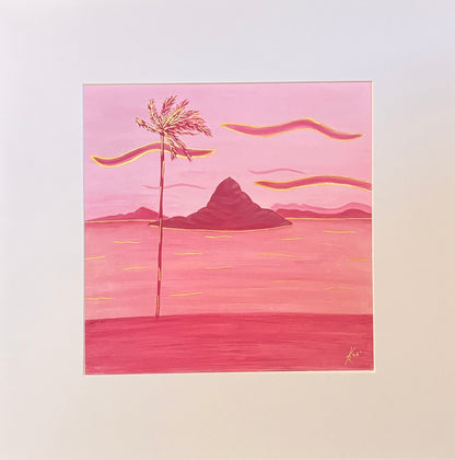 Mokoli'i Island (Chinamans Hat)  7.5 x 7.5" with mat