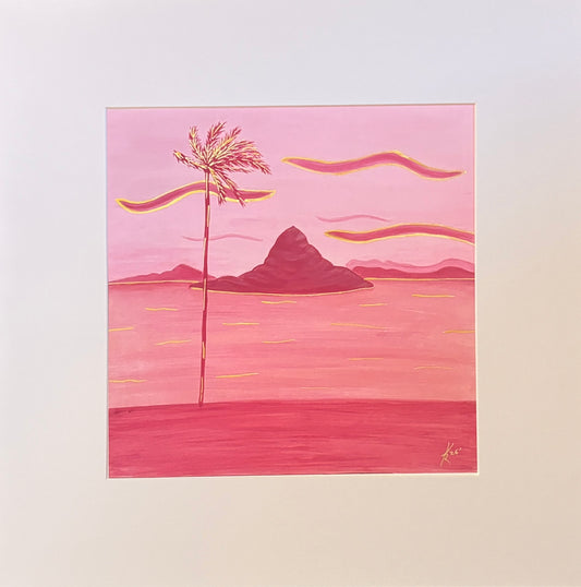 Mokoli'i Island (Chinamans Hat)  7.5 x 7.5" with mat