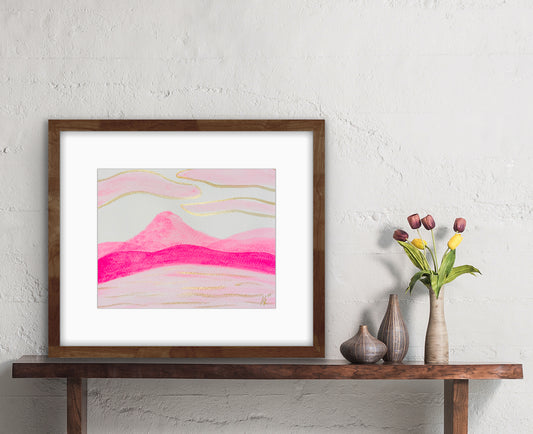 Pink Landscape, horizontal 11x14"