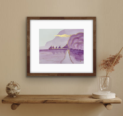 Tahitian Huts, Rangiroa 11x14"