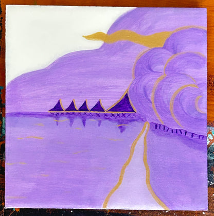 Tahitian huts, 6x 6" mini