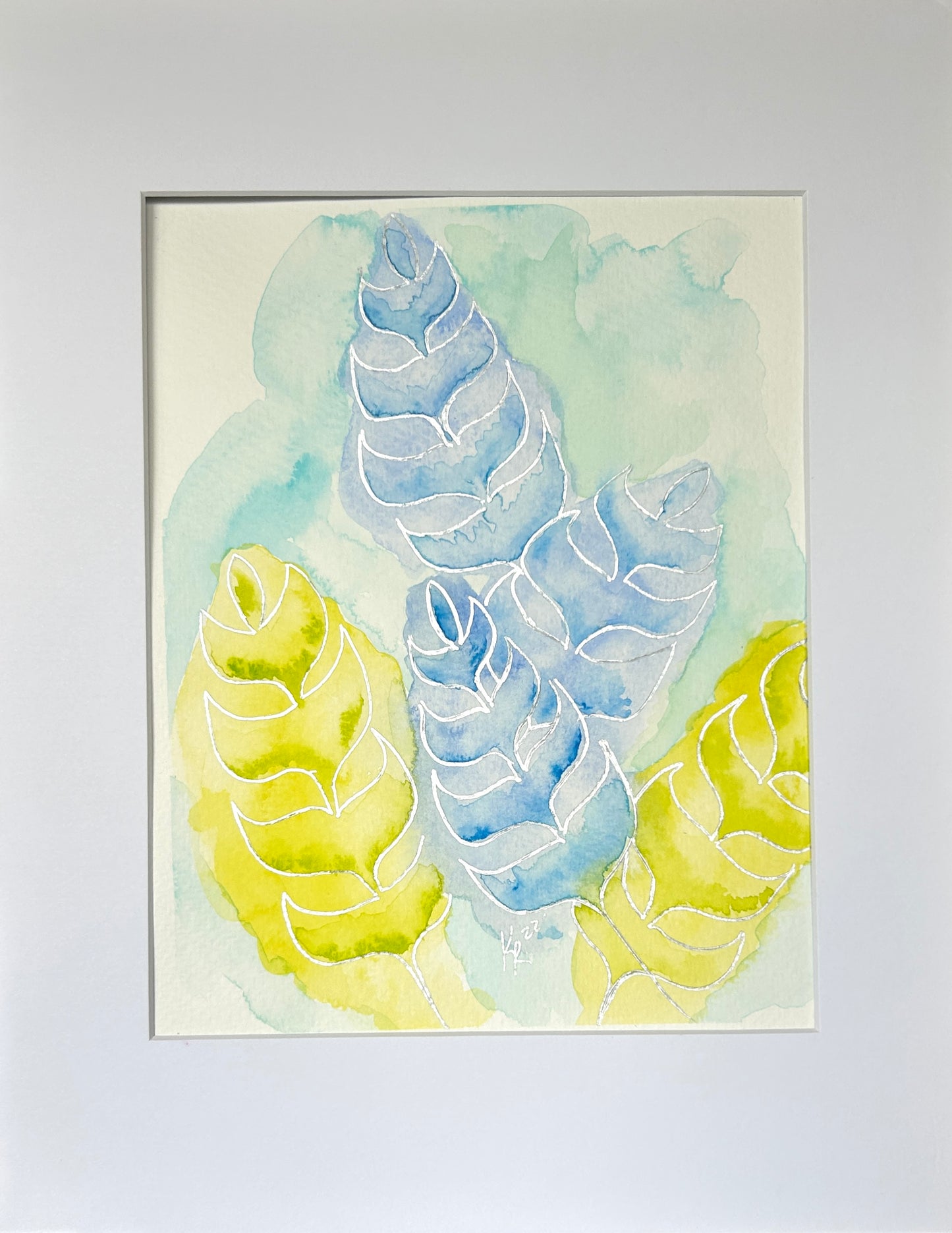 SALE  Summer Leaves 14x11"