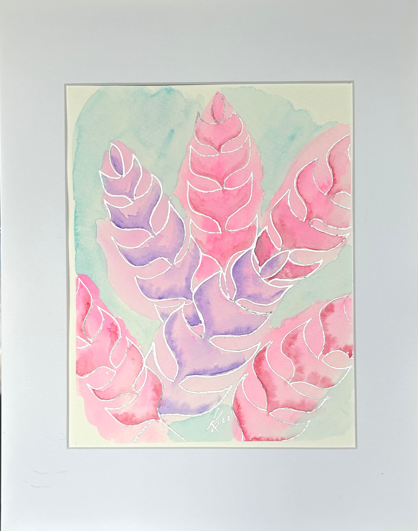 SALE  Summer Leaves 14x11"