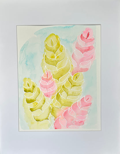 SALE  Summer Leaves 14x11"