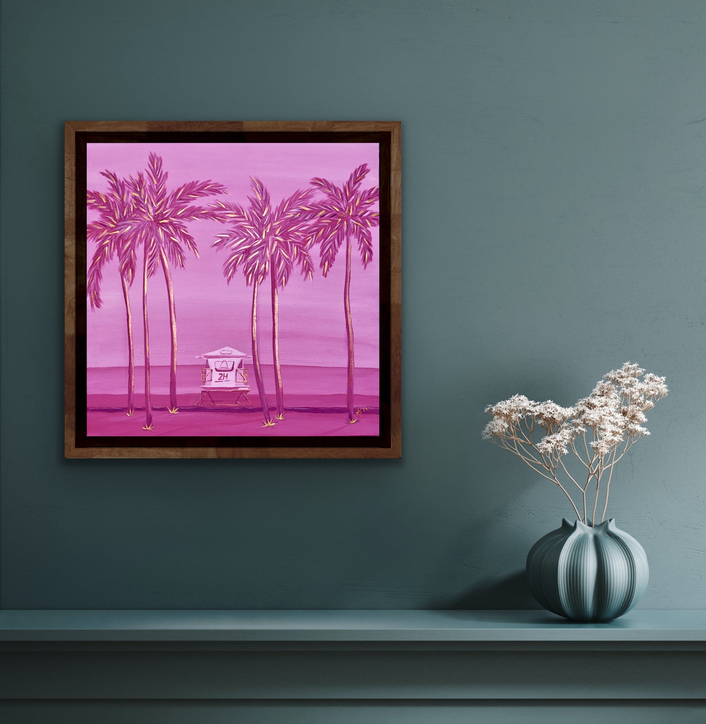 Kaimana Beach Lifeguard Stand, floating frame