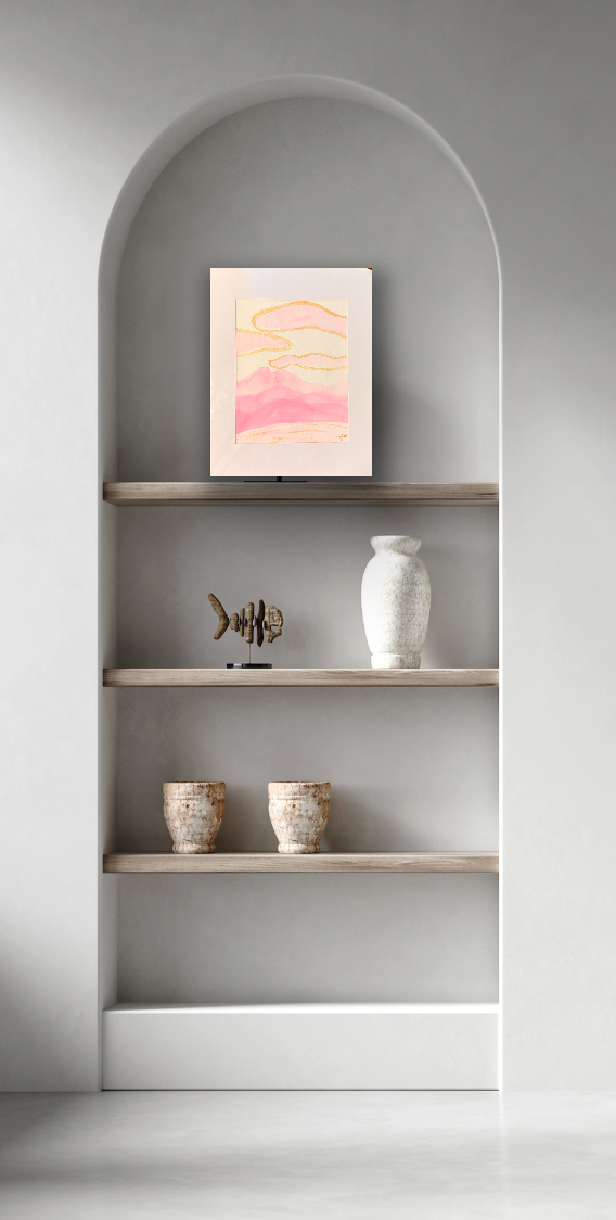 Vertical Pink Landscape 11x14"