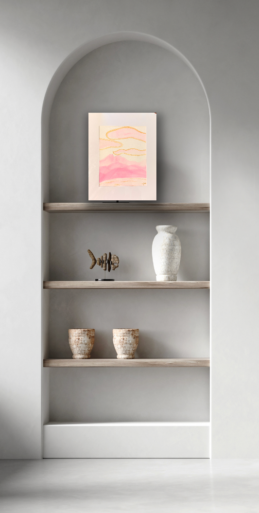 Vertical Pink Landscape 11x14"