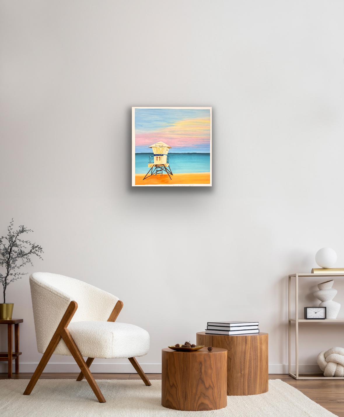 White Plains Lifeguard Stand, Oahu 12x12" no mat