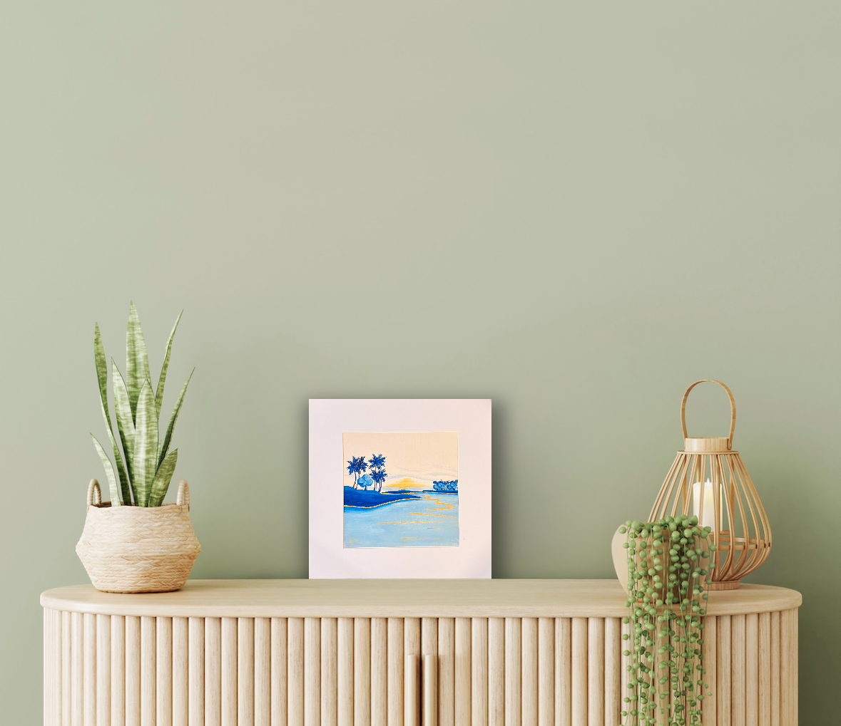 Lagoon 4  7.5 x 7.5" with mat