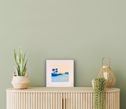 Lagoon 4  7.5 x 7.5" with mat