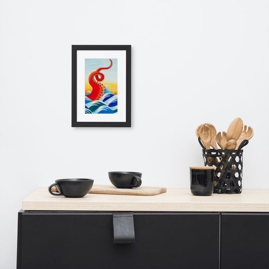 Red Tentacle, Framed Print