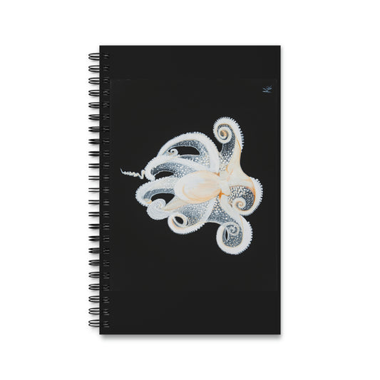White Octopus Spiral Notebook/Journal