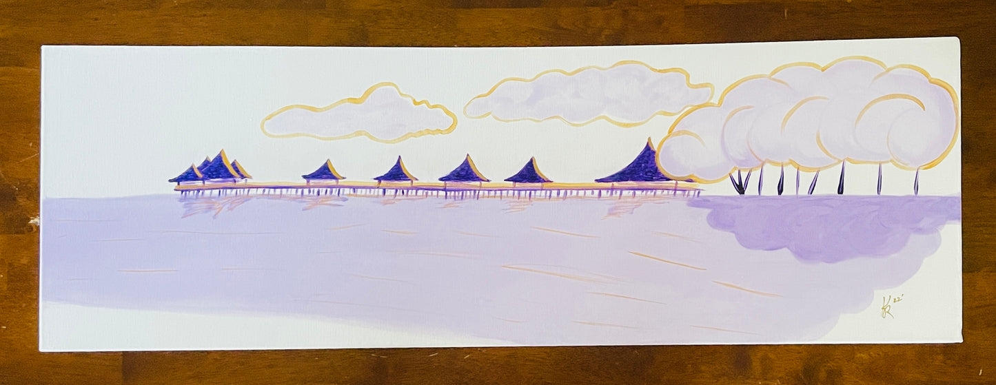 Tahitian Huts 10x30"