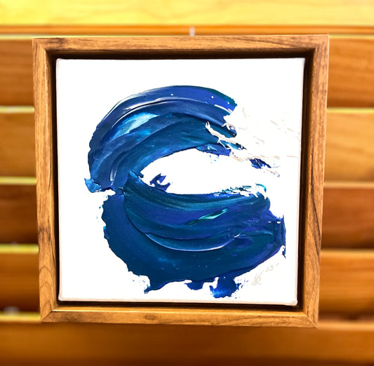 Wave with frame 6x6x2"