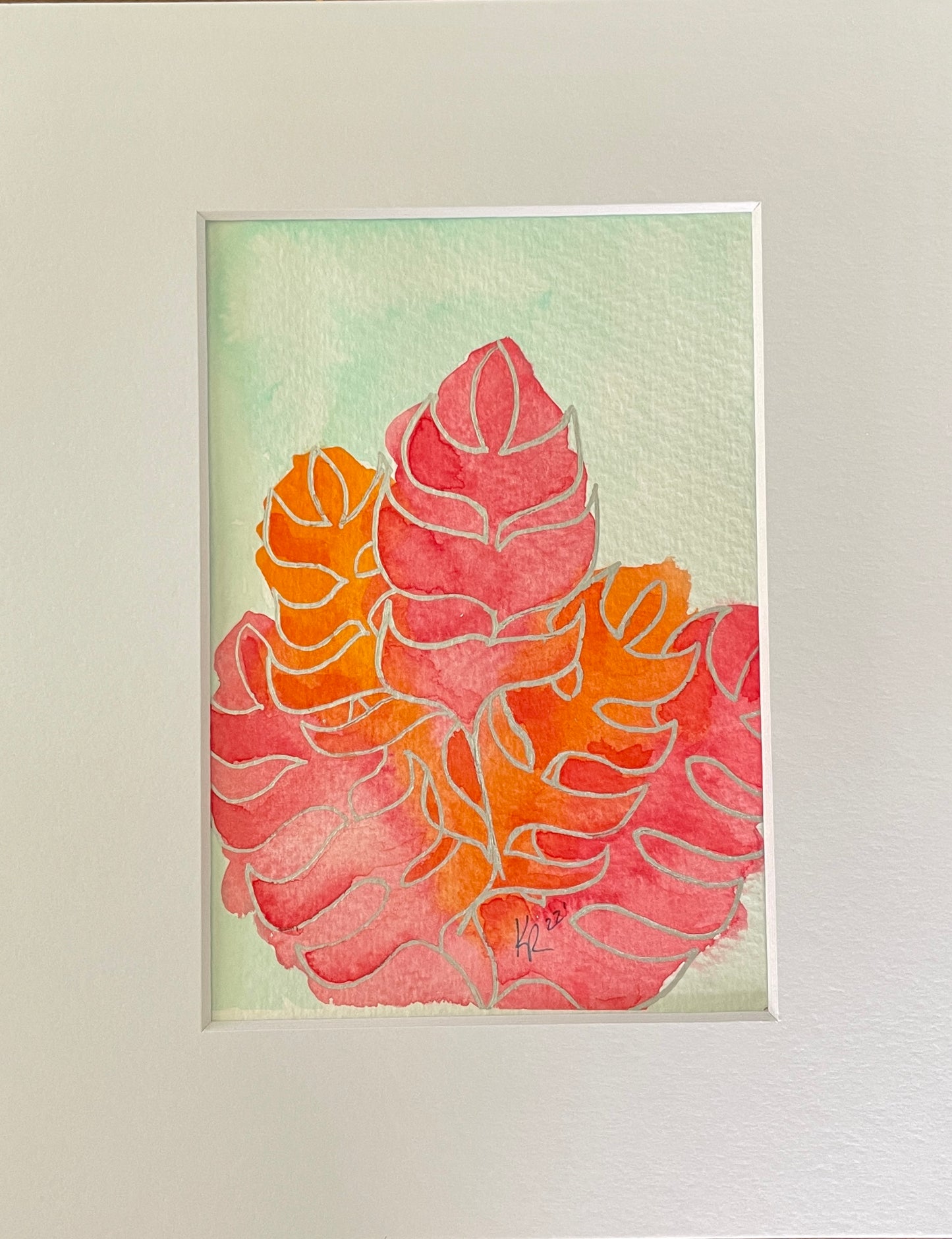 Summer Leaves 6 color options! 8x10