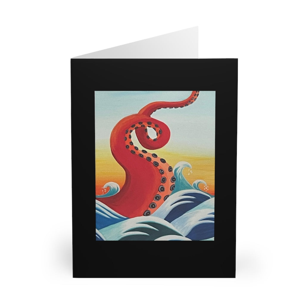 Red Tentacle Note Cards
